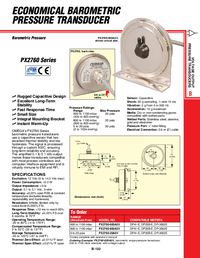 Thumbnail of document Data Sheet - PX2760-800A5V High Accuracy, Barometric Press. Transducers